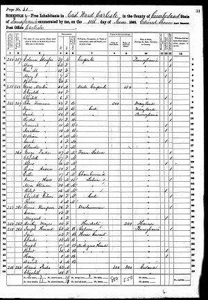 1860 United States Federal Census for George Parker