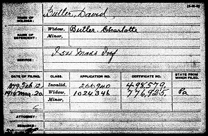 Pension Record for David Butler