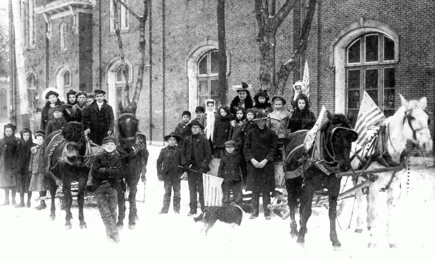 School Group in front of the Market House