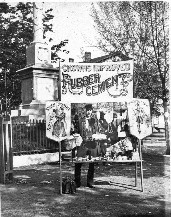 Rubber Cement Peddler on the Square in Carlisle