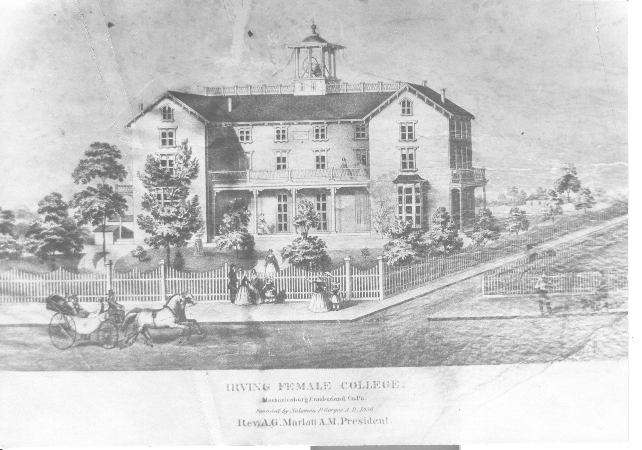 Image of Mechanicsburg Irving Female College.