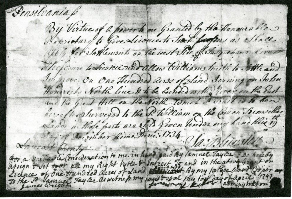 Blunston License to William Smith