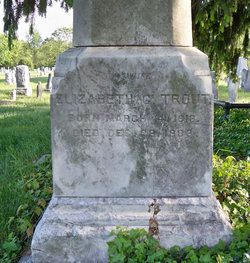 The marker for Elizabeth Trout and her husband in Carlisle’s Old Graveyard.