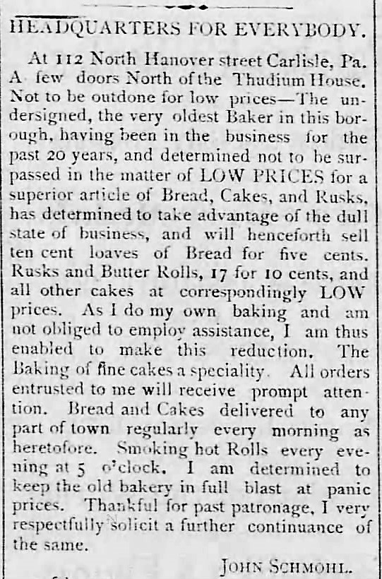 Schmohl’s advertisement