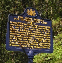 Photo of the Historical Marker at Pine Grove Furnace