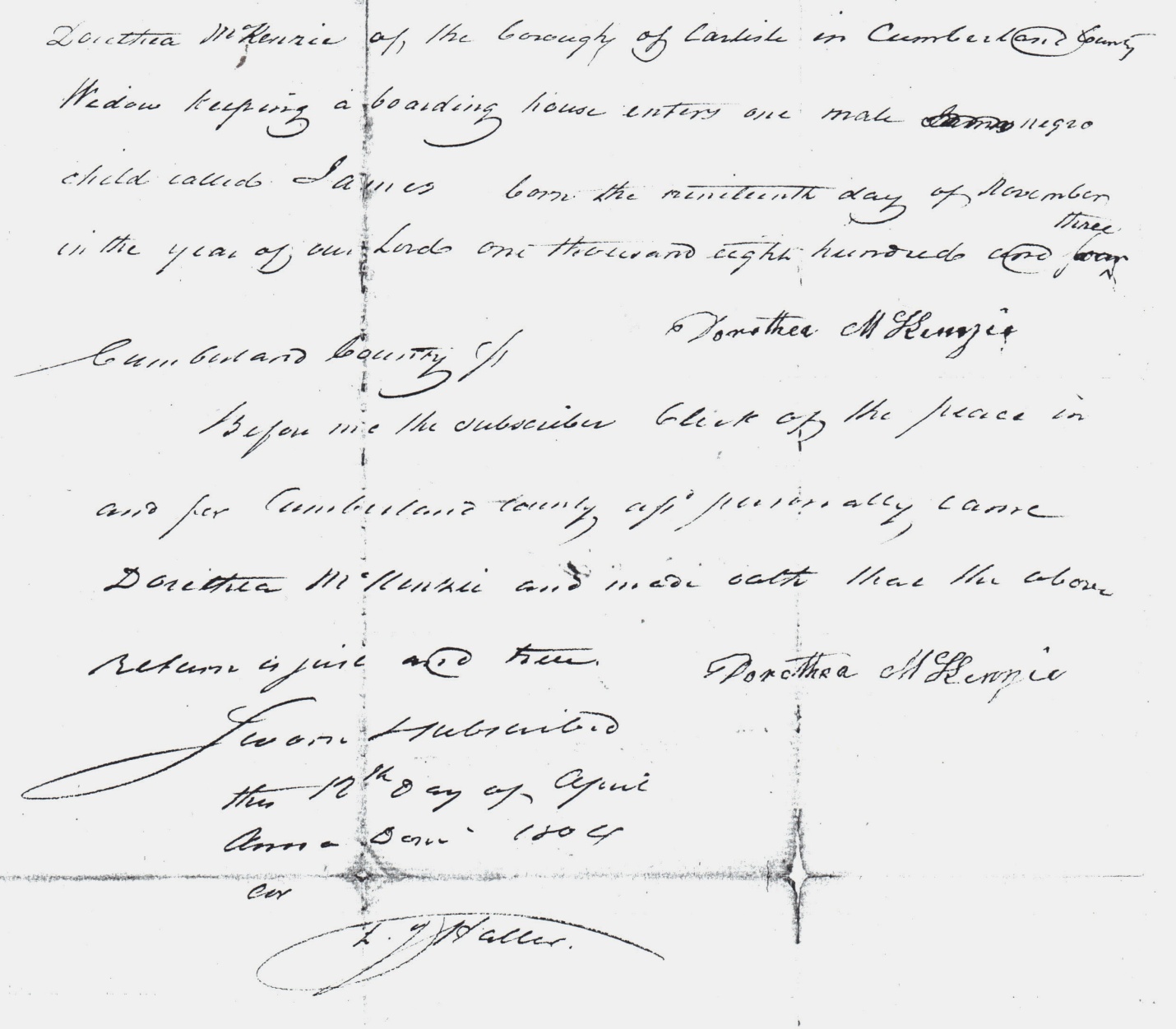 Scan of recording of James