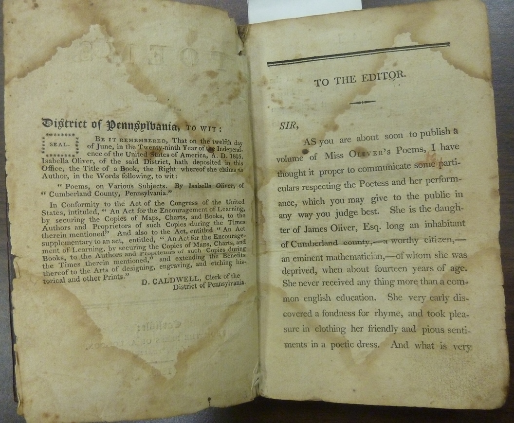 Phot of the editors note from Oliver's Poems